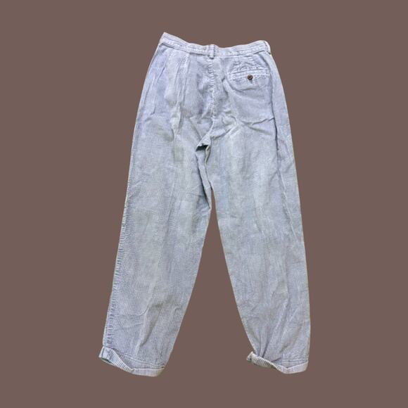 Eddie Bauer Cotton Pants | Blue Pleated | Size 10 | Vintage 90s - Picture 2 of 4